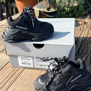 Balenciaga Kids Black Chunky Sneakers